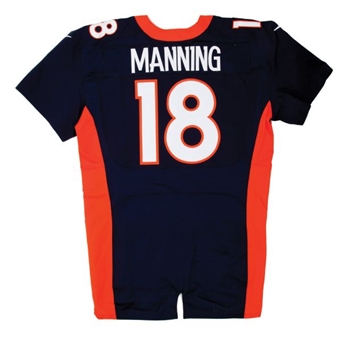 2013 Peyton Manning Game Worn Denver Broncos Full Uniform from MVP Season (Panini and Broncos LOA)